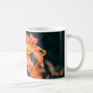 Orange Tiger-Lilien-Blumen-Foto-Tasse Kaffeetasse