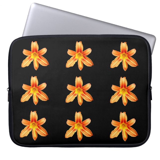 Orange Tiger Lily Laptop Sleeve (Vorderseite)