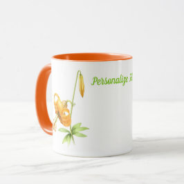 Orange Tiger Lily Personalisiert Tasse