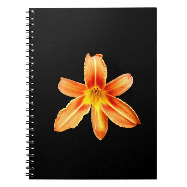 Orange Tiger Lily Spiral Notebook Notizblock (Vorderseite)