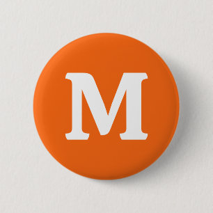 Orange Tiger Solid Color Button