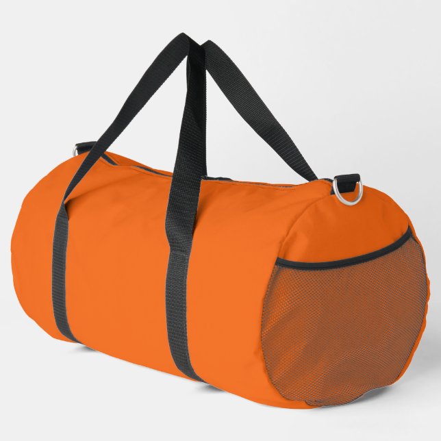 Orange Tiger Solid Color Duffle Bag (Rechte Ecke)