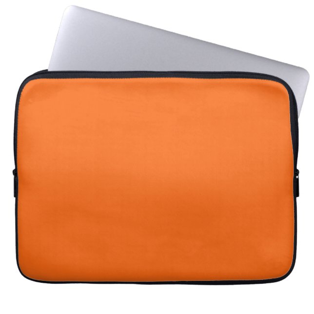 Orange Tiger Solid Color Laptopschutzhülle (Vorderseite)