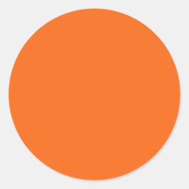 Orange Tiger Solid Color Runder Aufkleber