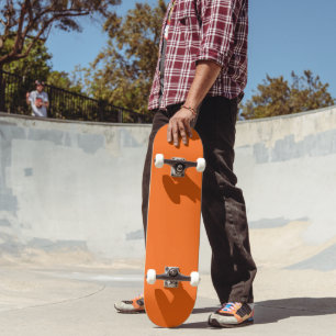 Orange Tiger Solid Color Skateboard