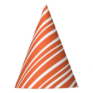 Orange Tiger-Streifen Partyhütchen