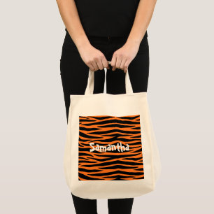 Orange Tiger/Zebra Streifen Totbeutel Tragetasche