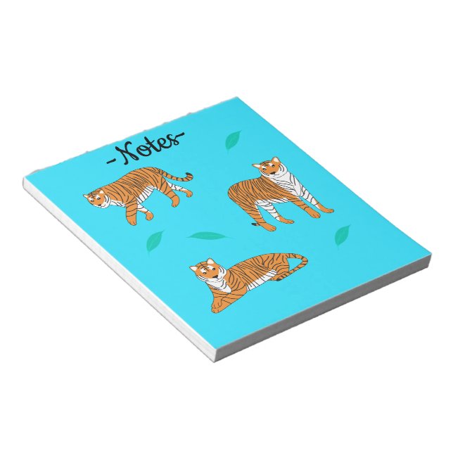 Orange Tigers Notizblock (angewinkelt)