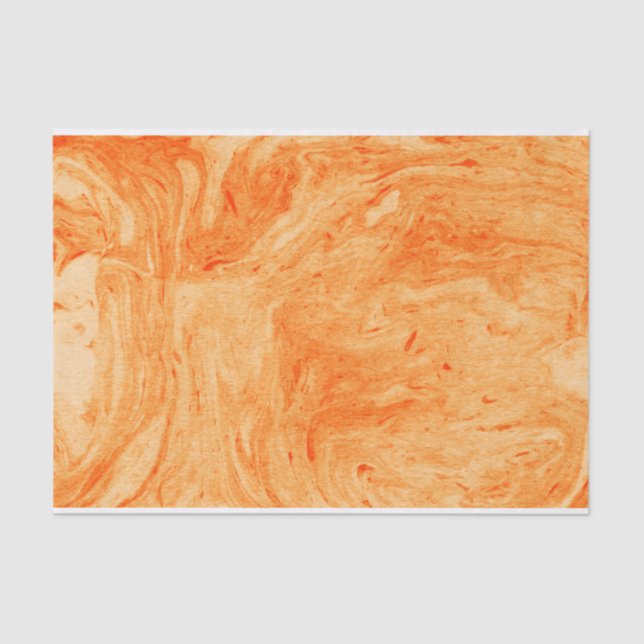 Orange Tones Marble Muster Seidenpapier (Vorderseite)