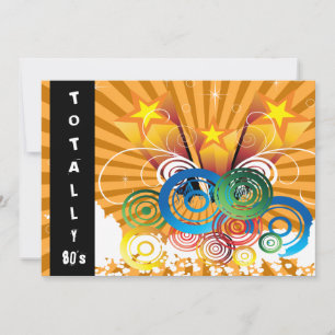 orange total 80er Jahre Retro-Party Einladung