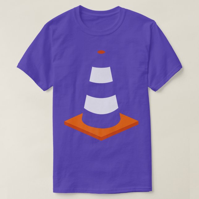 ORANGE TRAFFIC CONE COSTUMEN HALLOWEEN STRASSENSTR T-Shirt (Design vorne)