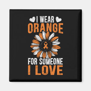 Orange tragen bei Jemand I Liebe Leukämie Bewussts Magnet