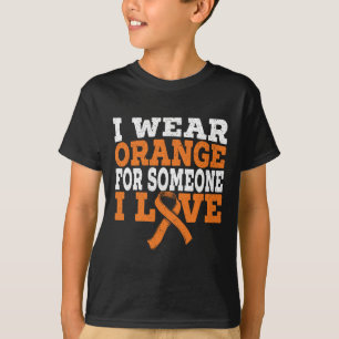 Orange tragen bei Jemand I Liebe Leukämie Bewussts T-Shirt