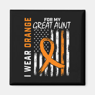 Orange tragen für meine große Tante Leukämie Magnet