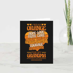 Orange tragen für meine Oma-Multiple Sklerose Awar Karte