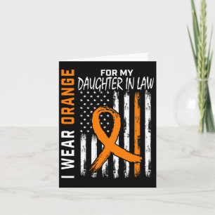 Orange tragen für meine Tochter in Law Leukemia Aw Karte