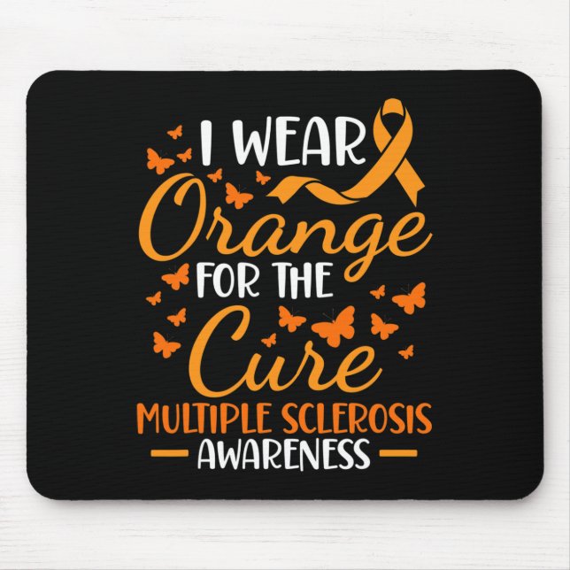 Orange tragen - Multiple Sklerose Awareness Orange Mousepad (Vorne)
