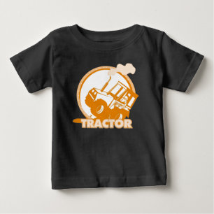 Orange Traktor Farm Machine Baby T-shirt