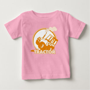 Orange Traktor-landwirtschaftliche Maschinen Baby T-shirt