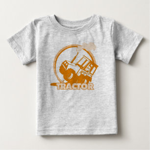 Orange Traktor-landwirtschaftliche Maschinen Baby T-shirt