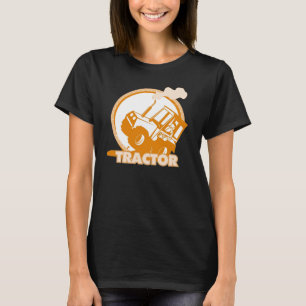 Orange Traktor-landwirtschaftliche Maschinen T-Shirt