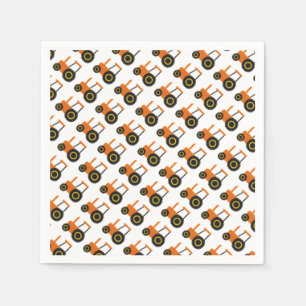 Orange Traktor Serviette