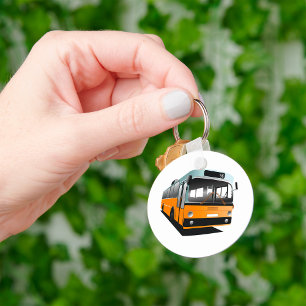 Orange Transit Bus Route 56 City Pendler Schlüsselanhänger