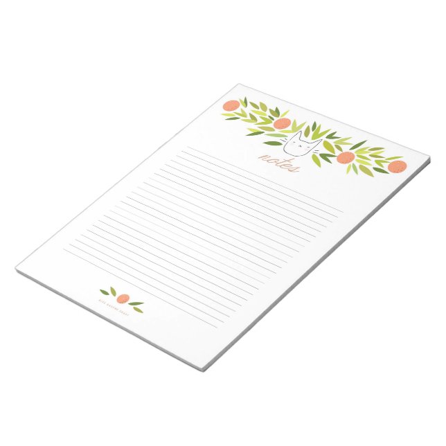 Orange Tree Cat XL Notepad Notizblock (angewinkelt)