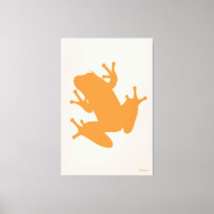 Orange Tree Frog Gallery Wrap Leinwand