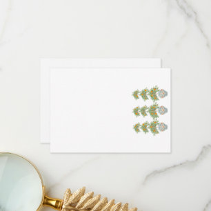 Orange Tree Topiary Ginger Jars Dankeskarte