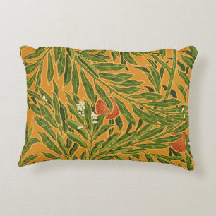 Orange Tree Vintage Tapete Muster Jugendstil Dekokissen