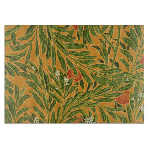 Orange Tree Vintage Tapete Muster Jugendstil Schneidebrett