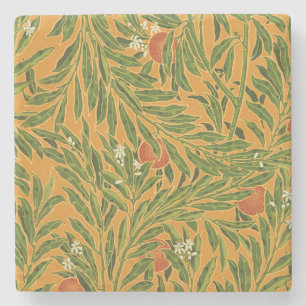 Orange Tree Vintage Tapete Muster Jugendstil Steinuntersetzer