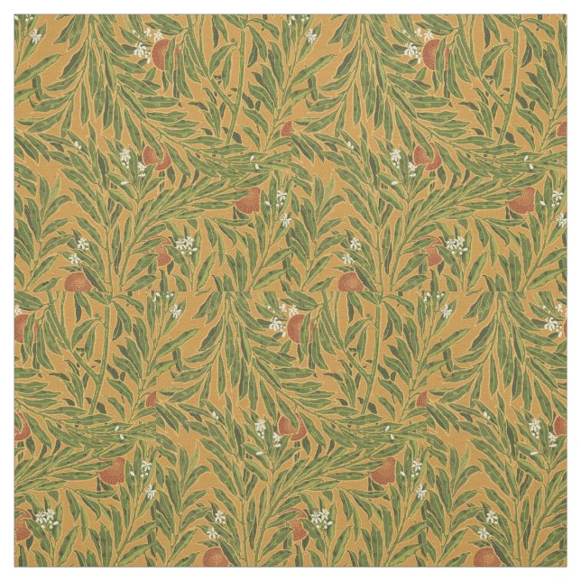 Orange Tree Vintage Tapete Muster Jugendstil Stoff (Muster)