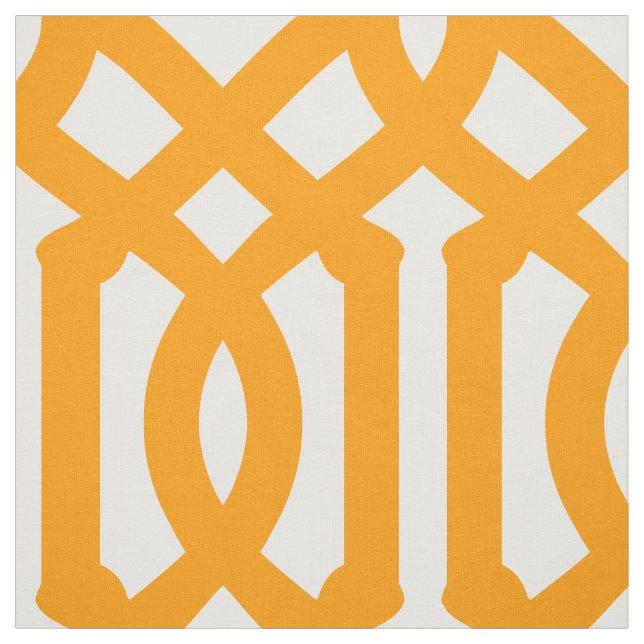 Orange Trellis Grosse Skala Stoff (Muster)