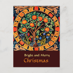 ORANGE TREM MIT GRÜNEN BLÄTTER, BLUME POSTKARTE