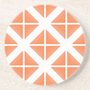 Orange Trendy Triangle Pattern Getränkeuntersetzer