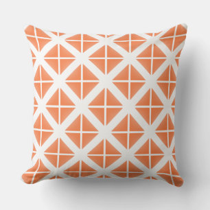 Orange Trendy Triangle Pattern Kissen