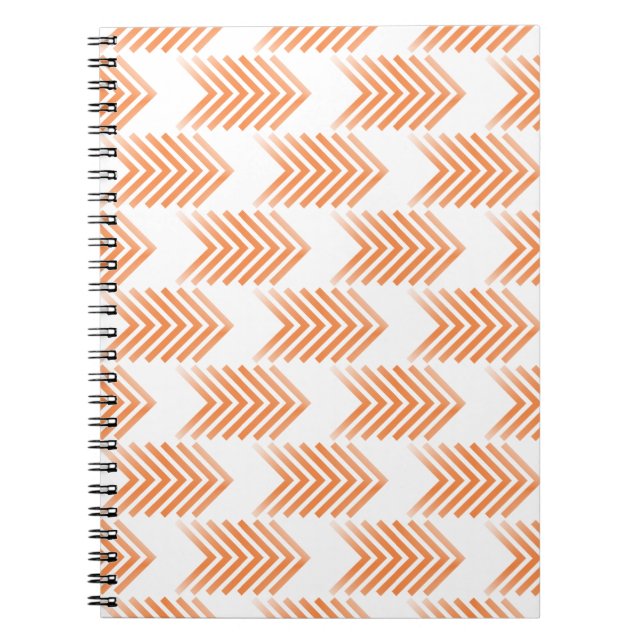 Orange Tribal Arrow Muster Notizblock (Vorderseite)
