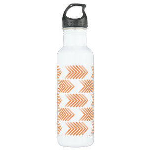 Orange Tribal Arrow Muster Trinkflasche