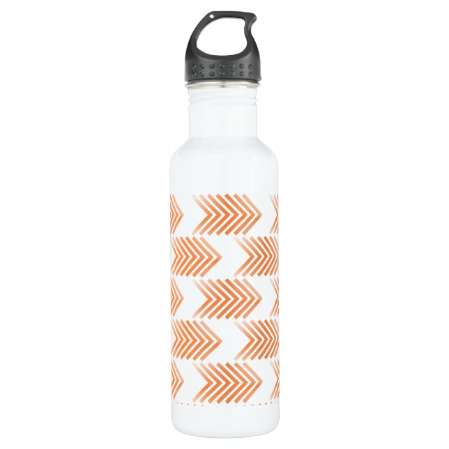 Orange Tribal Arrow Muster Trinkflasche (Vorderseite)