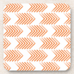 Orange Tribal Arrow Muster Untersetzer