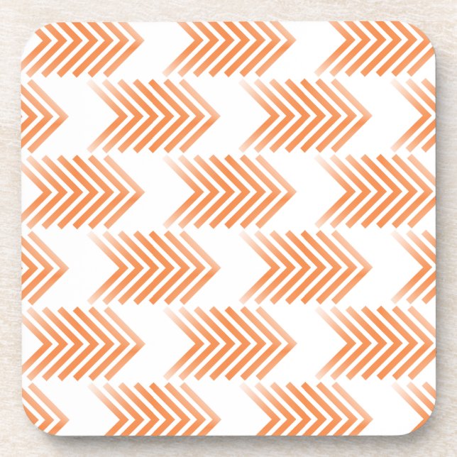 Orange Tribal Arrow Muster Untersetzer (Vorderseite)