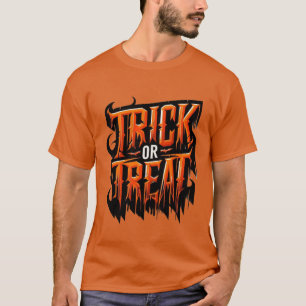 Orange Tropf TRICK OR TREAT Halloween T-Shirt
