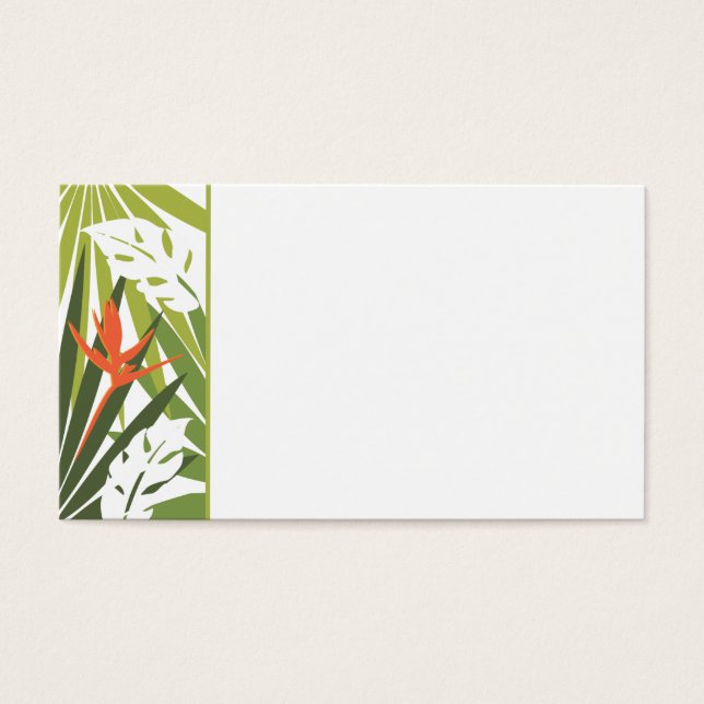 Orange Tropical Floral Wedding Tag (Vorderseite)
