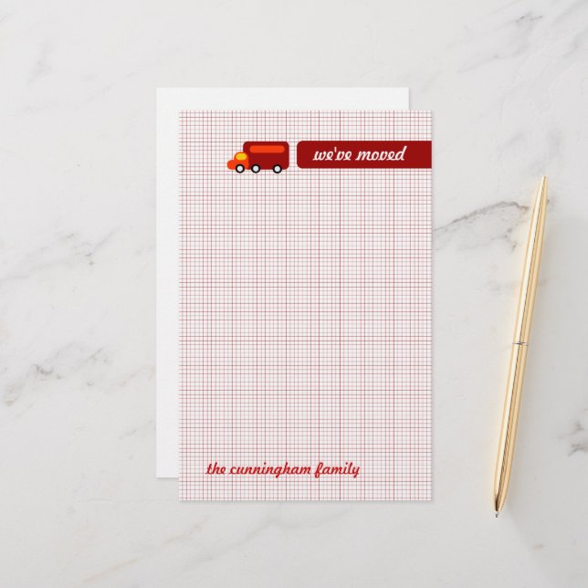 Orange Truck Briefpapier (Vorderseite/Rückseite Beispiel)