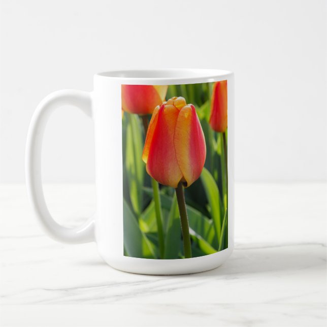 Orange Tulip Foto Tasse (Links)