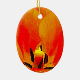 Orange Tulip Keramikornament