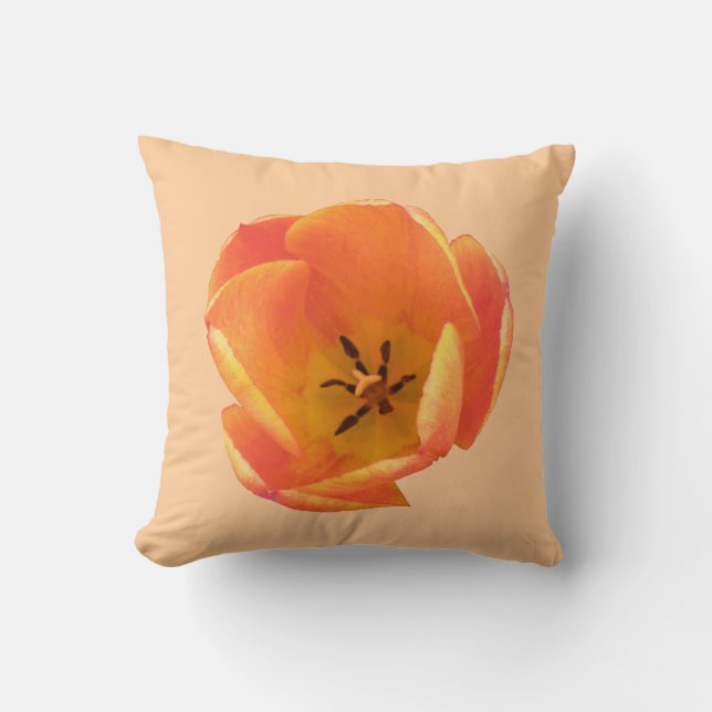 Orange Tulip Pillow Kissen (Vorderseite)