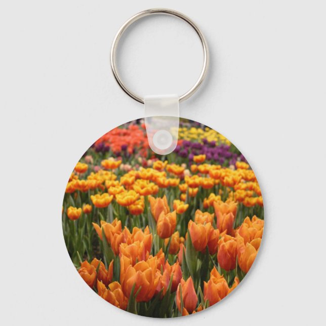 Orange Tulip Schlüsselanhänger (Vorderseite)